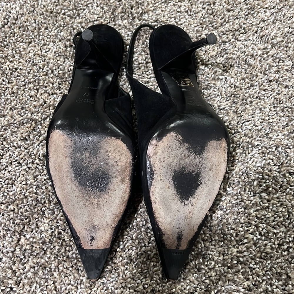 Prada black suede heels - Picture 8 of 8
